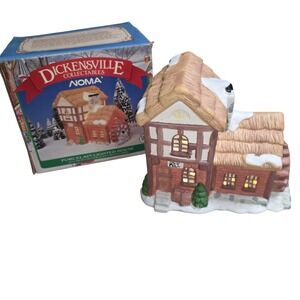 NOMA Dickensville Collectables Old Mill Porcelain Lighted House Village